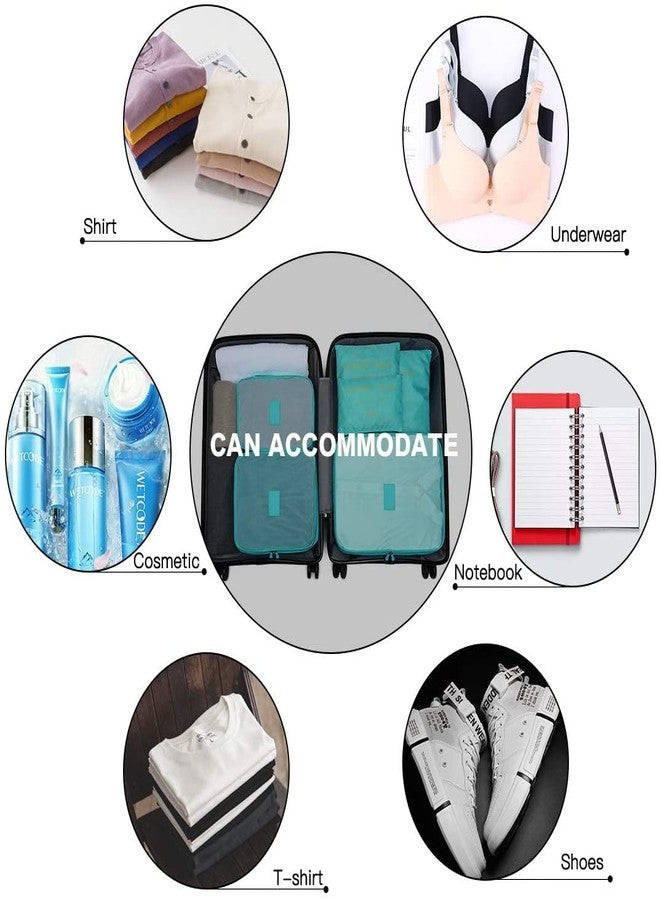 سنام مجموعة حقائب تخزين سفر محمولة من SUNAM مكونة من 6 قطع، مناسبة للملابس الداخلية، حقائب السفر، حقائب تنظيم الملابس، حقائب غسيل الملابس الشبكية (ألوان عشوائية). - Image 3